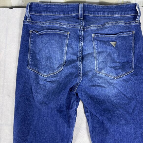 Guess Women's Sexy Curve Skinny Jeans Blue Denim Stretch Mid-Rise Logo 30 RG - Picture 4 of 16